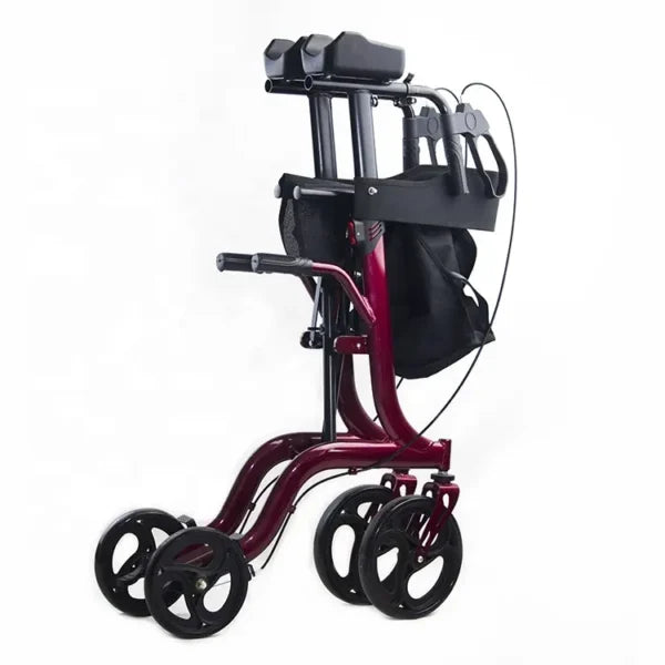 Portable Upright Walker Rollator With Seat Forearm Pad