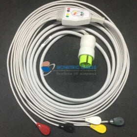 Spacelabs 5 Lead ECG Monitoring Cable(Button/Snap) Compatible with 90496 Ultraview