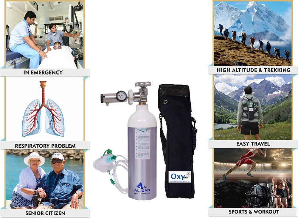 ALCAN Aluminium Oxygen Gas Cylinder