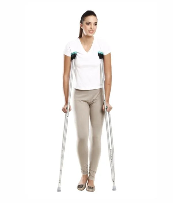 Axillary Underarm Crutches with Height Adjustment (Pair)