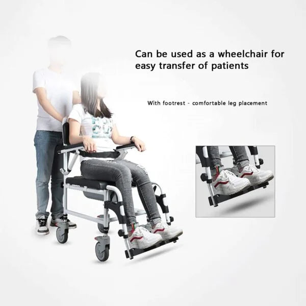 Commode Shower Wheelchair