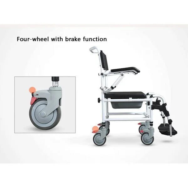Commode Shower Wheelchair