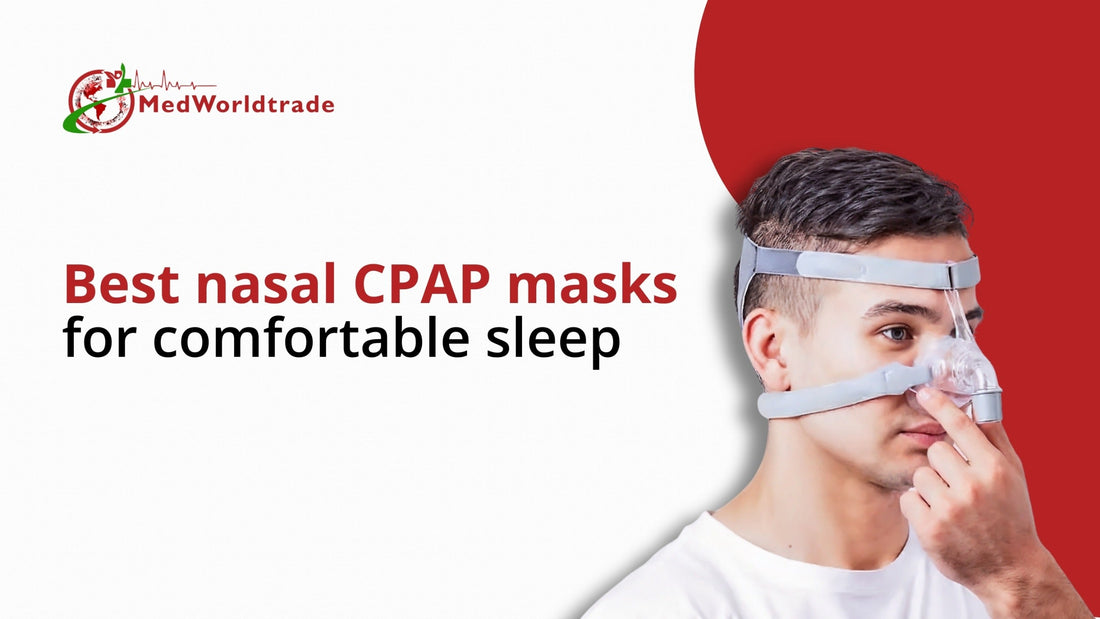 Best nasal CPAP masks for comfortable sleep showing a user wearing a nasal CPAP mask