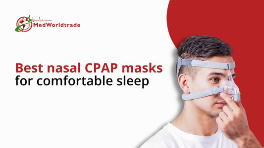 Best nasal CPAP masks for comfortable sleep showing a user wearing a nasal CPAP mask