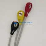 L&T 3 Lead ECG Monitoring Cable(Button/Snap) Compatible with Micromon/Planet 50/Planet 55 