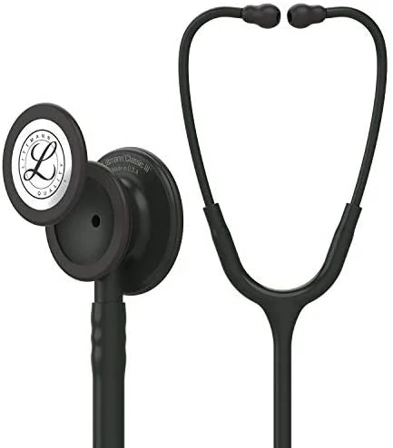 3M Littmann Classic III Stethoscope,  Black Tube, 5620, Standard-Finish Chestpiece, 27 in, 3 Each/Case 