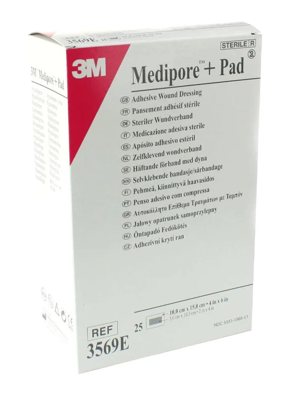 3M Medipore+Pad Soft Cloth Adhesive Wound Dressing 3500 Series 