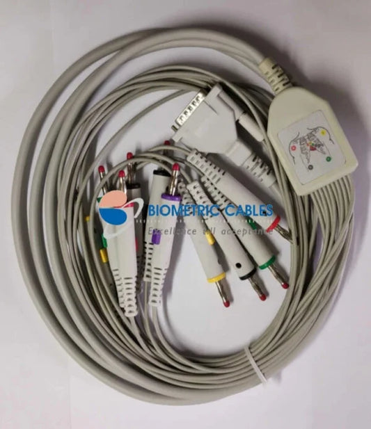 10 Lead Mortara ECG Wires (4mm Banana) Compatible with ELI110/ELI150 