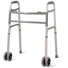 Aluminium Extra-Wide Bariatric Walker with Wheels 