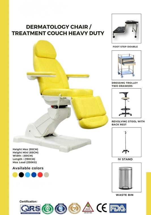 Dermatology Electric Chair/Treatment Couch Heavy Duty 360° Rotation