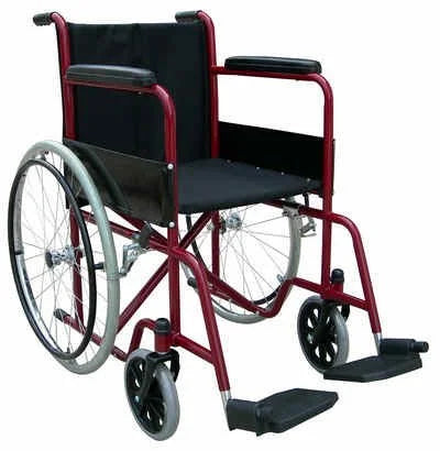 Heavy Duty Steel Wheelchair With Double Crossbar 