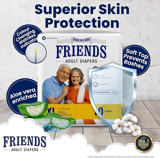 Friends Premium Adult Diapers Tape Style