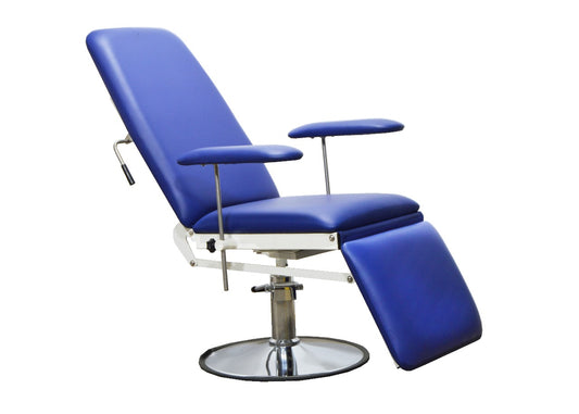 Hydraulic Phlebotomy Chair Round Chromate Steel Base