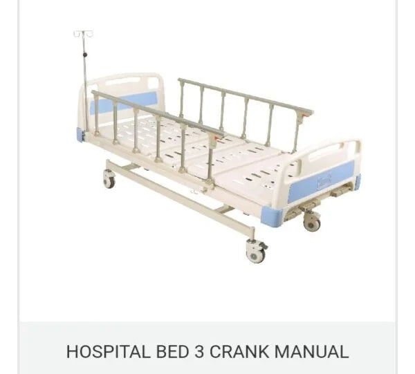 Single Function Hospital Bed 3 Crank Manual 