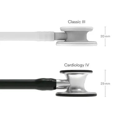 3M Littmann Cardiology IV Diagnostic Stethoscope, 6152, Standard-Finish Chestpiece, Black Tube 