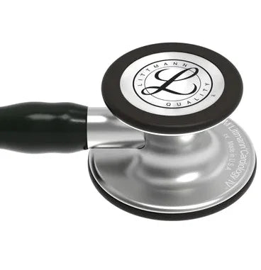 3M Littmann Cardiology IV Diagnostic Stethoscope, 6152, Standard-Finish Chestpiece, Black Tube 