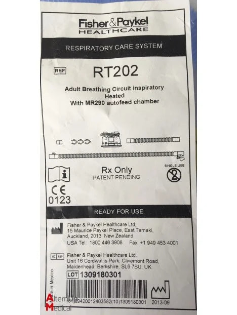 Fisher and Paykel RT202 Breathing Circuit 