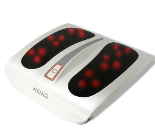 Indulge in comfort with the Homedics White Deluxe Shiatsu Sole Soothing Foot Massager with Heat FM-TS9. Treat your feet in Dubai, UAE. Available at MedWorldTrade.