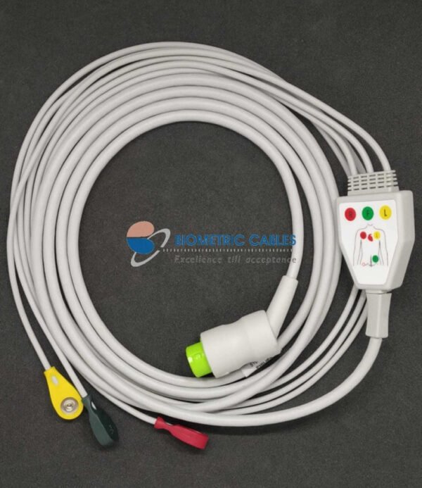 Spacelabs 3 Compatible Lead ECG Monitoring Cable