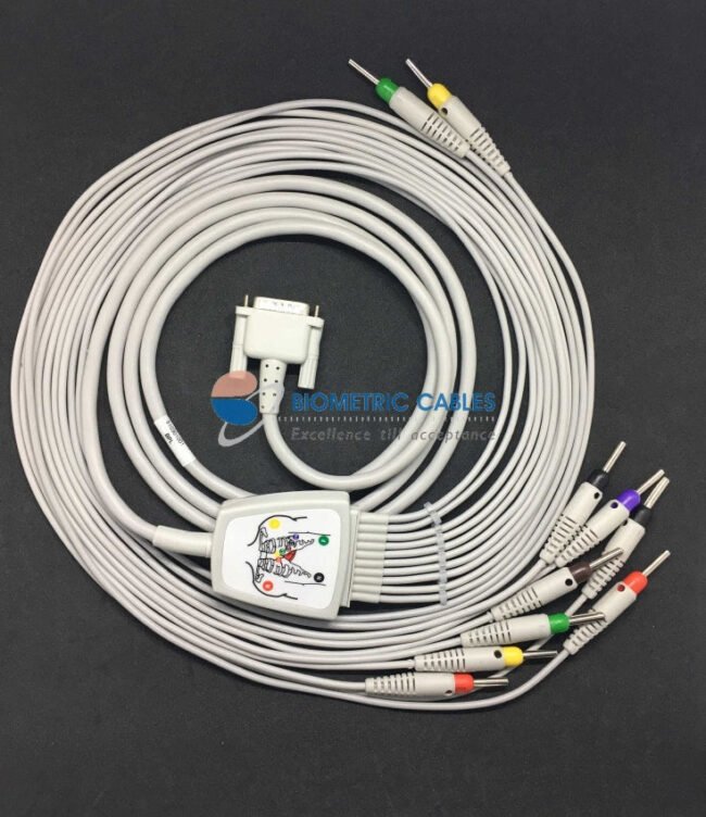 BPL 6108 ECG Recorder Cable Compatible with Aspel/Bio Care/Browndove/Clarity