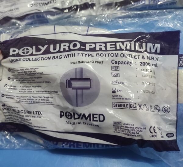 Poly Uro-Premium Urine bag with hanger