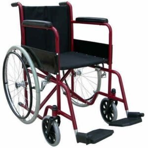 Heavy Duty Steel Wheelchair with Double Crossbar